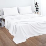 Luxury King Size Flat Sheet -100 Percent Egyptian Cotton, Beutifull White Plain ... - Image 3
