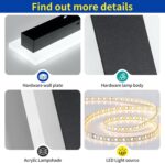 2 Pack Long Outdoor Wall Light Fixture, 47.2inch Porch Modern Wall Lighting, 600... - Image 3