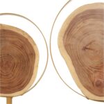 Deco 79 Wood Abstract Handmade Decorative Sculpture Live Edge Slab Home Decor St... - Image 3