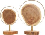 Deco 79 Wood Abstract Handmade Decorative Sculpture Live Edge Slab Home Decor St... - Image 9