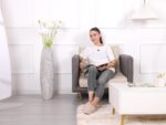 Leewadee Decorative Tall Floor Vase for Living Room Decor, 34 inches, White Wash... - Image 3