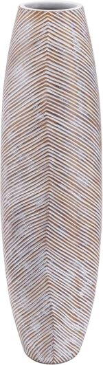 Leewadee Decorative Tall Floor Vase for Living Room Decor, 34 inches, White Wash... - Image 4