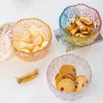 Colorful Crystal Glass Candy Snack Barrel Storage Jar Embossed Luxury Cookie Buf... - Image 6
