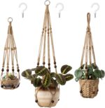 Mkono 3 Pack Macrame Plant Hangers Indoor Different Size Hanging Planter Basket ... - Image 2