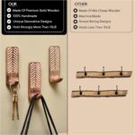 Indian Shelf Boho Wood Adhesive Wall Hooks - 3 Pack Decorative Peel and Stick Ke... - Image 5