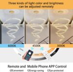 HAIXIANG Modern Chandelier 8"+16"+24"+32"+40" 5 Rings Crystal LED Dimmable Light... - Image 6