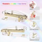 EOOUT Gold Office Supplies Set Desk Accessories, Acrylic Stapler Set Staple Remo... - Image 4