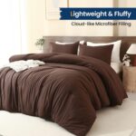 Paxrac Earthy Brown Comforter Queen Size, Neutral 3 Pieces Comforter Set, Lightw... - Image 4