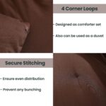 Paxrac Earthy Brown Comforter Queen Size, Neutral 3 Pieces Comforter Set, Lightw... - Image 5