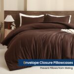 Paxrac Earthy Brown Comforter Queen Size, Neutral 3 Pieces Comforter Set, Lightw... - Image 6