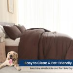 Paxrac Earthy Brown Comforter Queen Size, Neutral 3 Pieces Comforter Set, Lightw... - Image 7