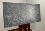 AMEI Art, 24X48 Inch Hand Painted Acrylic Wall Art Modern Artwork Art Wood Insid... - Image 3