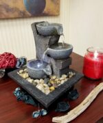 Danner Manufacturing, Inc., Aura Meditation Fountain with 3 Tiered LED Waterfall... - Image 3