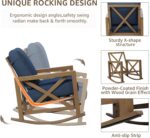 NATURAL EXPRESSIONS Sunbrella Rocking Bistro Set, 3 Piece Outdoor Patio Conversa... - Image 5