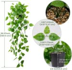 LOYWREE Small Fake Hanging Plant Artificial Potted Plants for Indoor Outdoor Aes... - Image 3