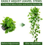 LOYWREE Small Fake Hanging Plant Artificial Potted Plants for Indoor Outdoor Aes... - Image 7