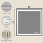 Koonmi Home Gym Mirror, 47"x47" Heavy Duty Large Seamless Tempered Glass Wall Mi... - Image 10