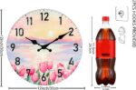 12-Inch Spring Tulip Sunset Wall Clock, Silent Non-Ticking Battery Clock with Pr... - Image 4