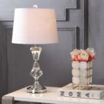 JONATHAN Y 25" Clear Crystal Table Lamp, Glam Traditional Faceted Glass Bedside ... - Image 3