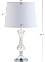 JONATHAN Y 25" Clear Crystal Table Lamp, Glam Traditional Faceted Glass Bedside ... - Image 4