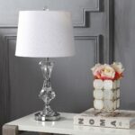 JONATHAN Y 25" Clear Crystal Table Lamp, Glam Traditional Faceted Glass Bedside ... - Image 8