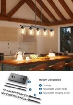 Amico Dining Room Light Fixture 5-Light Kitchen Island Lighting with Adjustable ... - Image 6