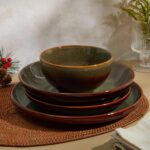 Pokini 16 Piece Double Bowl Dinnerware Sets with Pasta Bowls, Highly Chip and Cr... - Image 4