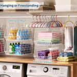 6 Tier Extended Depth Hanging Closet Organizer, Closet Storage Hanging Shelves w... - Image 3