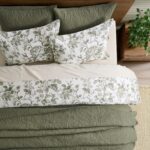 EverGrace 100% Cotton Sateen Duvet Cover Set Queen Size, 3 Piece Floral Toile Be... - Image 6