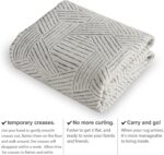 NICETOWN 8x10 White Area Rug for Bedroom, Jacquard Large Thin Washable Rug for L... - Image 8