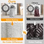 NICETOWN 8x10 White Area Rug for Bedroom, Jacquard Large Thin Washable Rug for L... - Image 9