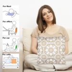 ELANE Embroidered Floral Pillow Covers 18x18 Inch for Couch, Office, Living Room... - Image 4