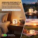Marble Touch Light, Marble Lamp Night Light Touch Bedside Table Lamp, Type-C Rec... - Image 5