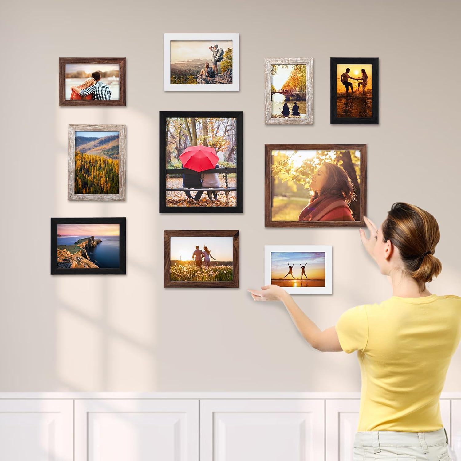 Giftgarden 4 Colors Picture Frames for Multiple Sizes Photos, Four 4x6, Four 5x7... - Image 5