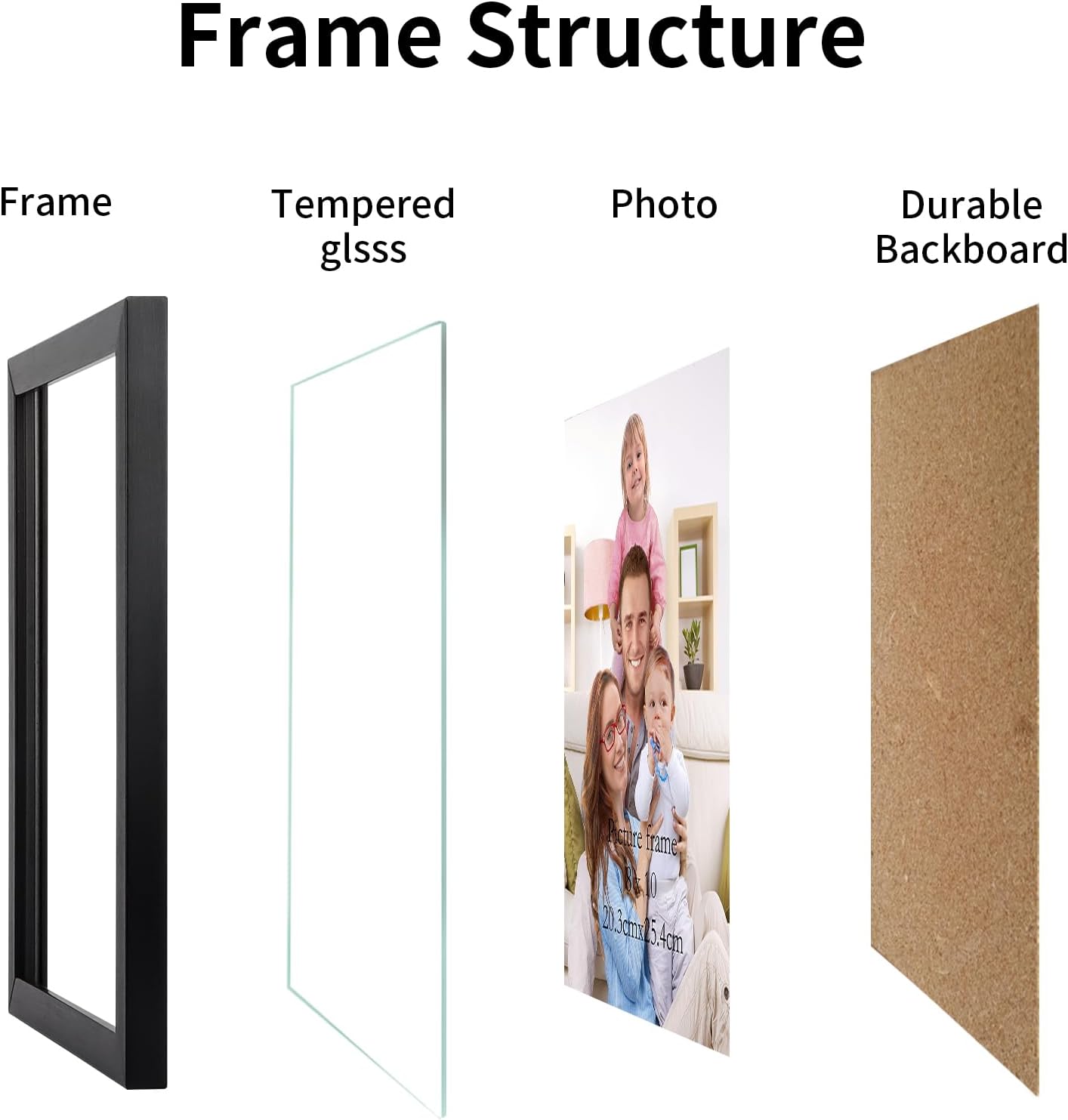 Giftgarden 4 Colors Picture Frames for Multiple Sizes Photos, Four 4x6, Four 5x7... - Image 6