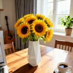 Small White Vase, 7.4 Inch Ceramic Flower Vases Minimalism Style for Modern Tabl... - Image 6