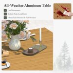 PURPLE LEAF 11 Pieces Patio Dining Set Wicker Outdoor Furniture Rectangular Tabl... - Image 5
