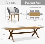 PURPLE LEAF 11 Pieces Patio Dining Set Wicker Outdoor Furniture Rectangular Tabl... - Image 10