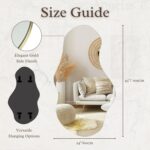 PERFNIQUE Irregular Wall Mirror Asymmetrical Mirror, 43''x24'' Decorative Modern... - Image 4