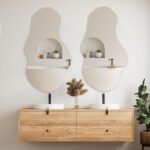 PERFNIQUE Irregular Wall Mirror Asymmetrical Mirror, 43''x24'' Decorative Modern... - Image 8