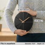 Driini Staircase Modern Wall Clock - Unique 10.5 in. Frameless Concrete Design -... - Image 3