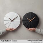 Driini Staircase Modern Wall Clock - Unique 10.5 in. Frameless Concrete Design -... - Image 4