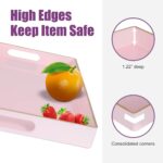 Gifturbo Pink Serving Trays,Decorative Serving Tray with Handles, Coffee Table R... - Image 5