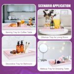 Gifturbo Pink Serving Trays,Decorative Serving Tray with Handles, Coffee Table R... - Image 6