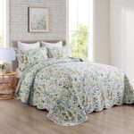 Travan 3-Piece Quilt Set Quilted Bedspread Lightweight Coverlet Set Garden Style... - Image 3