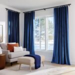 FMFUNCTEX Velvet Blackout Curtains Navy Blue Thermal Insulated Curtains for Bedr... - Image 7
