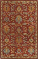SAFAVIEH Heritage Collection 5' x 8' Red / Multi HG417Q Handmade Traditional Ori... - Image 3