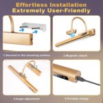LYTARA Dimmable Cordless Picture Light with Controller and Timer, Rechargeable 5... - Image 6