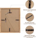 8x10 Picture Frame Wood, 8 x 10 Photo Frame for Wall & Tabletop Display, 8 by 10... - Image 5