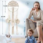 HOLSM-III Tree of Life Boho Tapestry Wall Hanging, Handmade Wall Tapestry for Be... - Image 6